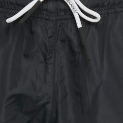 Pre Owned Off-White Black Logo Print Nylon Shorts M