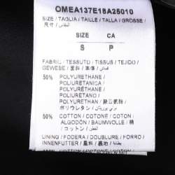 Off-White Black Cotton Polyurethane Quote Hooded Raincoat S