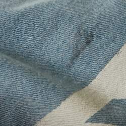 Off-White Blue Back Print Washed Denim Button Front Shirt M