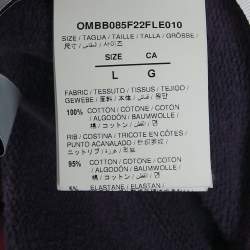 Pre Owned Off-White Pink/Blue Logo Print Tie-Dye Cotton Hoodie L