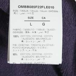 Pre Owned Off-White Pink/Blue Logo Print Tie-Dye Cotton Hoodie L