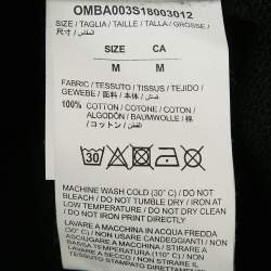 Pre Owned Off-White Black Mona Lisa Print Cotton Pullover M