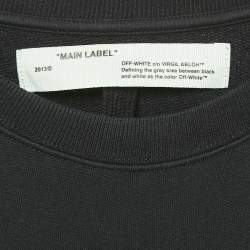 Pre Owned Off-White Black Mona Lisa Print Cotton Pullover M