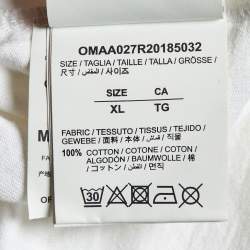 Off-White White Arrow Detail Jersey Crewneck T-Shirt XL