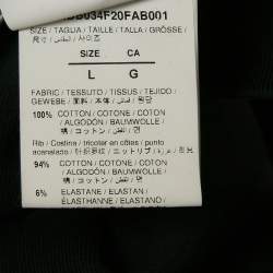 Off-White Black Faded Vintage Print Cotton Print Hoodie L