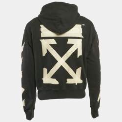 Off-White Black Cotton Logo Arrows Printed Hoodie XS