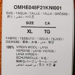 Off-White Multicolor Wool Crew Neck Color-Block Sweater XL