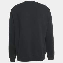 Off-White Black Logo Print Cotton Sweatshirt L
