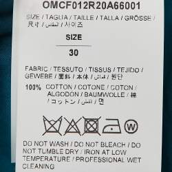 Off-White Blue Tie-Dyed Cotton Cargo Pants S