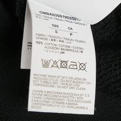 Off-White Black Diag Skulls Print Cotton Knit Sweatshirt S