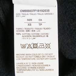 Off-White Black Logo Print Cotton Hooded Sweatshirt XS