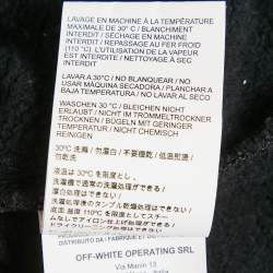 Off-White Black Logo Print Cotton Hooded Sweatshirt XS