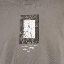 Off-White Grey Paint Mirror Print Cotton Sweatshirt XXL