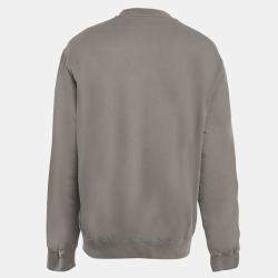 Off-White Grey Paint Mirror Print Cotton Sweatshirt XXL