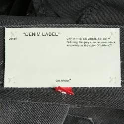 Off-White Black Washed Denim Slim Fit Jeans M Waist 33"