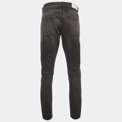 Off-White Black Washed Denim Slim Fit Jeans M Waist 33"