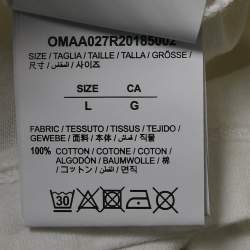 Off-White Logo Print Cotton Crew Neck T-Shirt L