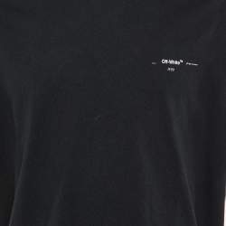 Off-White Black Arrow Print Cotton Oversized T-Shirt S