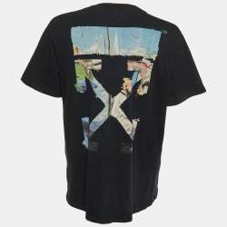 Off-White Black Arrow Print Cotton Oversized T-Shirt S