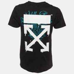 Off-White Black Tape Arrow Print Cotton Crew Neck T-Shirt S