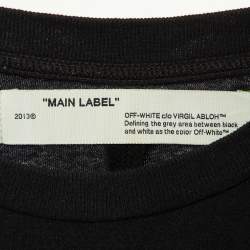 Off-White Black Tape Arrow Print Cotton Crew Neck T-Shirt S