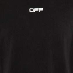 Off-White Black Caravaggio Print Cotton Crew Neck T-Shirt XS