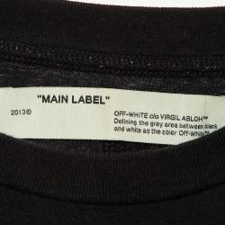 Off-White Black Caravaggio Print Cotton Crew Neck T-Shirt XS