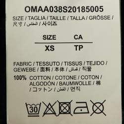 Off-White Black Caravaggio Print Cotton Crew Neck T-Shirt XS