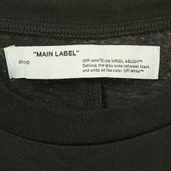 Off-White Black Logo Print Crew Neck Oversized T-Shirt M