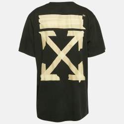 Off-White Black Logo Print Crew Neck Oversized T-Shirt M