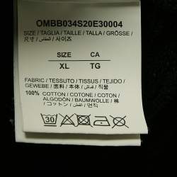 Off-White Black Logo Print Cotton Hooded Sweatshirt XL