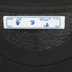Off-White Black Mary Print Cotton Crew Neck T-Shirt XS