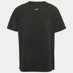 Off-White Black Arrow Print Jersey Crewneck T-Shirt S