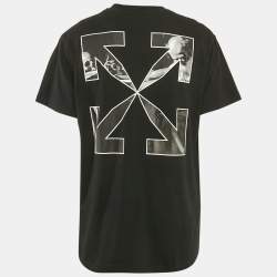 Off-White Black Skull Arrow Print Cotton T-Shirt XS