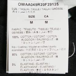 Off-White Black Back Logo Print Cotton Crew Neck T-Shirt M