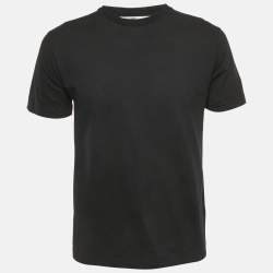 Off-White Black Back Logo Print Cotton Crew Neck T-Shirt M