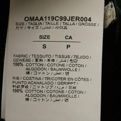 Pre Owned Off-White Black Caravaggio Crowing Cotton Jersey T-Shirt S