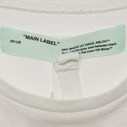 Pre Owned Off-White White Simpson Print Jersey T-Shirt M