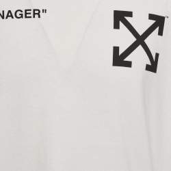 Pre Owned Off-White White Simpson Print Jersey T-Shirt M
