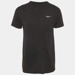 Pre Owned Off-White Black Cotton Knit T-Shirt S