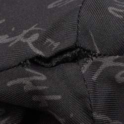 Pre Owned Off-White Black Logo Print Silk Button Front Shirt L