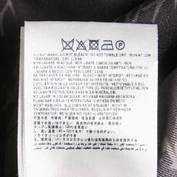 Pre Owned Off-White Black Logo Print Silk Button Front Shirt L