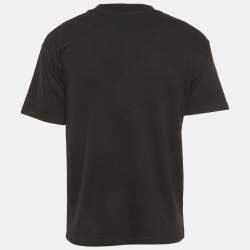 Pre Owned Off-White Black Painted Logo Cotton Crew Neck T-Shirt XS