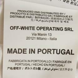 Pre Owned Off-White White Printed Cotton Knit Oversized T-Shirt XS