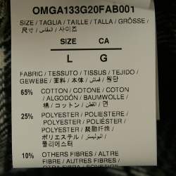 Pre Owned Off-White Black Flannel Cotton Blend Button Front Shirt L