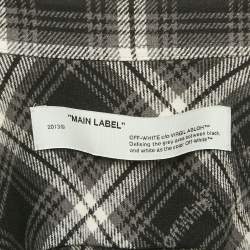 Pre Owned Off-White Black Flannel Cotton Blend Button Front Shirt L