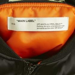 Pre Owned Off-White Black Arrow Print Nylon Scaffolding Bomber Vest S