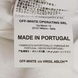 Pre Owned Off-White White Printed Cotton T-Shirt S