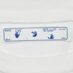 Pre Owned Off-White White Caravaggio Print Cotton Oversized T-Shirt L