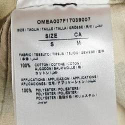 Pre Owned Off-White Green Camouflage Print Patch Detail Utility Jacket S